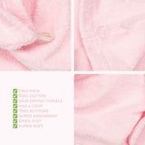American Soft Linen 100% Cotton Hair Drying Towels for Women, 2 Pack Head Towel Cap