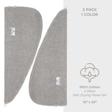American Soft Linen 100% Cotton Hair Drying Towels for Women, 2 Pack Head Towel Cap