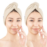 American Soft Linen 100% Cotton Hair Drying Towels for Women, 2 Pack Head Towel Cap