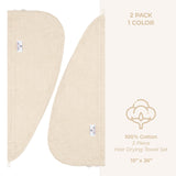 American Soft Linen 100% Cotton Hair Drying Towels for Women, 2 Pack Head Towel Cap