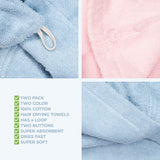 American Soft Linen 100% Cotton Hair Drying Towels for Women, 2 Pack Head Towel Cap