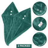 American Soft Linen Extremely Soft, Super Absorbent and Fast Drying Hair Towel with 2 buttons