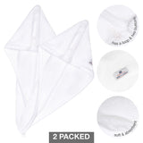 American Soft Linen Extremely Soft, Super Absorbent and Fast Drying Hair Towel with 2 buttons