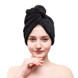 American Soft Linen Extremely Soft, Super Absorbent and Fast Drying Hair Towel with 2 buttons