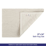 American Soft Linen Lovi Bath Rug – 21"x34" Premium Cotton, Non-Slip Design - Bath Mats for Bathroom