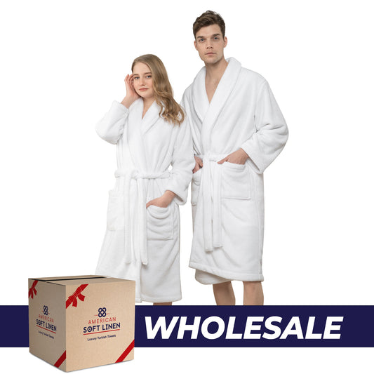 Wholesale Soft Fleece Bathrobe for Men & Women