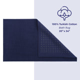 American Soft Linen 100% Cotton Bath Mat Rugs, 20x34 inches Slip Resistant Bottom Base Bath Mats for Bathroom - 35 Set Case Pack