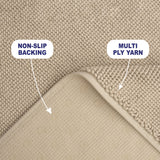 American Soft Linen 100% Cotton Bath Mat Rugs, 20x34 inches Slip Resistant Bottom Base Bath Mats for Bathroom - 35 Set Case Pack