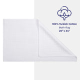 American Soft Linen 100% Cotton Bath Mat Rugs, 20x34 inches Slip Resistant Bottom Base Bath Mats for Bathroom - 35 Set Case Pack