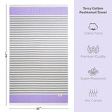 Mediterranean 100% Cotton Turkish Peshtemals, 35" x 60", Modern & Traditional Turkish Bath Towels