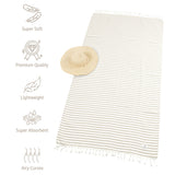 American Soft Linen Turkish Peshtemal Beach Towels, Cotton 4 Pack, 40" x 70" Size, Swim Towels for Beach and Pool Towels
