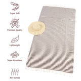 American Soft Linen Turkish Peshtemal Beach Towels, Cotton 4 Pack, 40" x 70" Size, Swim Towels for Beach and Pool Towels