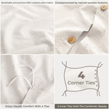 American Soft Linen 100% Washed Cotton Percale Duvet Cover Set – Soft Breathable Bedding Set with Pillow Shams