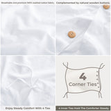 American Soft Linen 100% Washed Cotton Percale Duvet Cover Set – Soft Breathable Bedding Set with Pillow Shams