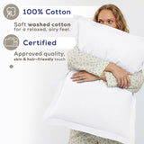 American Soft Linen 100% Washed Cotton Percale Duvet Cover Set – Soft Breathable Bedding Set with Pillow Shams