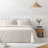 American Soft Linen 100% Washed Cotton Percale Duvet Cover Set – Soft Breathable Bedding Set with Pillow Shams