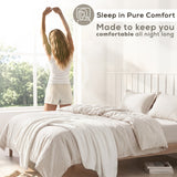 American Soft Linen 100% Washed Cotton Percale Duvet Cover Set – Soft Breathable Bedding Set with Pillow Shams