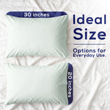 American Soft Linen 100% Washed Cotton Percale Pillowcase Set (2 Pack) – Soft Breathable Pillow Covers