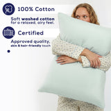 American Soft Linen 100% Washed Cotton Percale Pillowcase Set (2 Pack) – Soft Breathable Pillow Covers