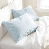 American Soft Linen 100% Washed Cotton Percale Pillowcase Set (2 Pack) – Soft Breathable Pillow Covers
