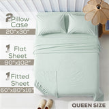 American Soft Linen 100% Washed Cotton Percale Sheet Set – Soft Breathable Bedding with Pillowcases