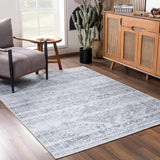 Barny Gray Blue Washable Rug - Clearance