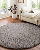 Siari Solid Medium Gray Shag Rug