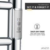 ANZZI Elgon Series 14-Bar Wall Mounted Towel Warmer (20.86" W x 48.62" H), Dual Installation (Hardwire/Plug-In), Quick Warm Time, Rhino Alloy Certified