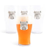 Bulldog Beer Pint Glasses - Set of 4