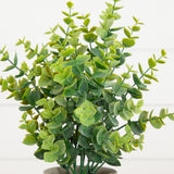10" Artificial Baby Blue Eucalyptus in Decorative Planter - Set of 3
