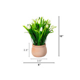 10” Artificial Tulip Plant in Ceramic Planter -Set of 3