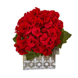 10” Begonia Plant in Hanging Floral Design House Planter