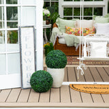 12" UV Resistant Artificial Boxwood Ball (Indoor/Outdoor) - Set of 2