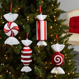 12” Jumbo Assorted Candy Holiday Christmas Deluxe Shatterproof Ornament Set of 4