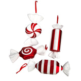12” Jumbo Assorted Candy Holiday Christmas Deluxe Shatterproof Ornament Set of 4