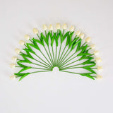 13” Artificial White Tulip Flower Bundle - Set of 20