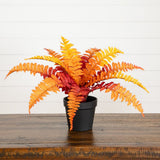 13” Autumn Artificial Fall Boston Fern Plant