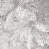 13’ Slim White Artificial Christmas Tree with 1350 Warm White LED Lights and 3924 Bendable Branches