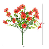 13" UV Daisy Flower Bush Plant (Indoor/Outdoor)- Set of 12