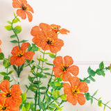 13" UV Daisy Flower Bush Plant (Indoor/Outdoor)- Set of 12