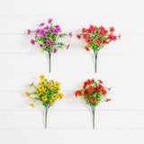 13" UV Daisy Flower Bush Plant (Indoor/Outdoor)- Set of 12