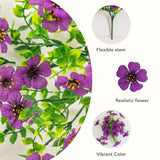 13" UV Daisy Flower Bush Plant (Indoor/Outdoor)- Set of 12