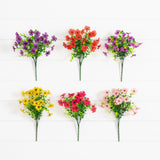 13" UV Daisy Flower Bush Plant (Indoor/Outdoor)- Set of 12