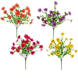 13" UV Daisy Flower Bush Plant (Indoor/Outdoor)- Set of 12