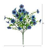13" UV Daisy Flower Bush Plant (Indoor/Outdoor)- Set of 12