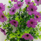 13" UV Daisy Flower Bush Plant (Indoor/Outdoor)- Set of 12