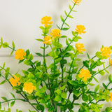 13" UV Resistant Artificial Flowering Mini Rose Bush (Indoor/Outdoor) - Set of 12