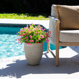 13" UV Resistant Artificial Flowering Mini Rose Bush (Indoor/Outdoor) - Set of 12