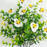 13in. UV Resistant Artificial Pansy Bush (Indoor/Outdoor) - Set of 12