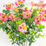 13in. UV Resistant Artificial Pansy Bush (Indoor/Outdoor) - Set of 12